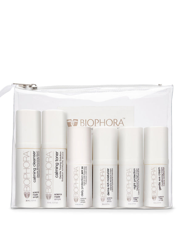 Kit de voyage pour les personnes sensibles/sèches/matures